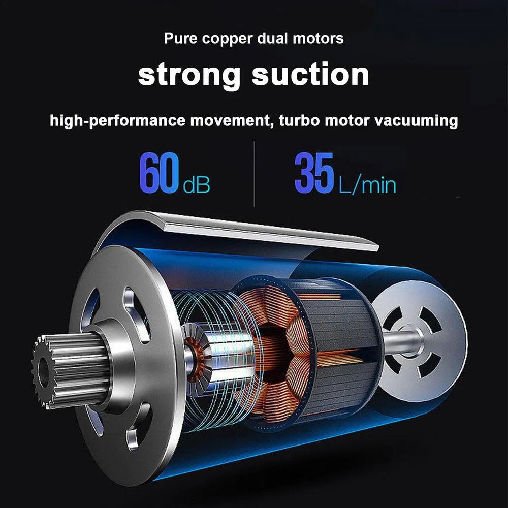 120W Cordless Handheld Vacuum - Portable Car & Home Cleaner
