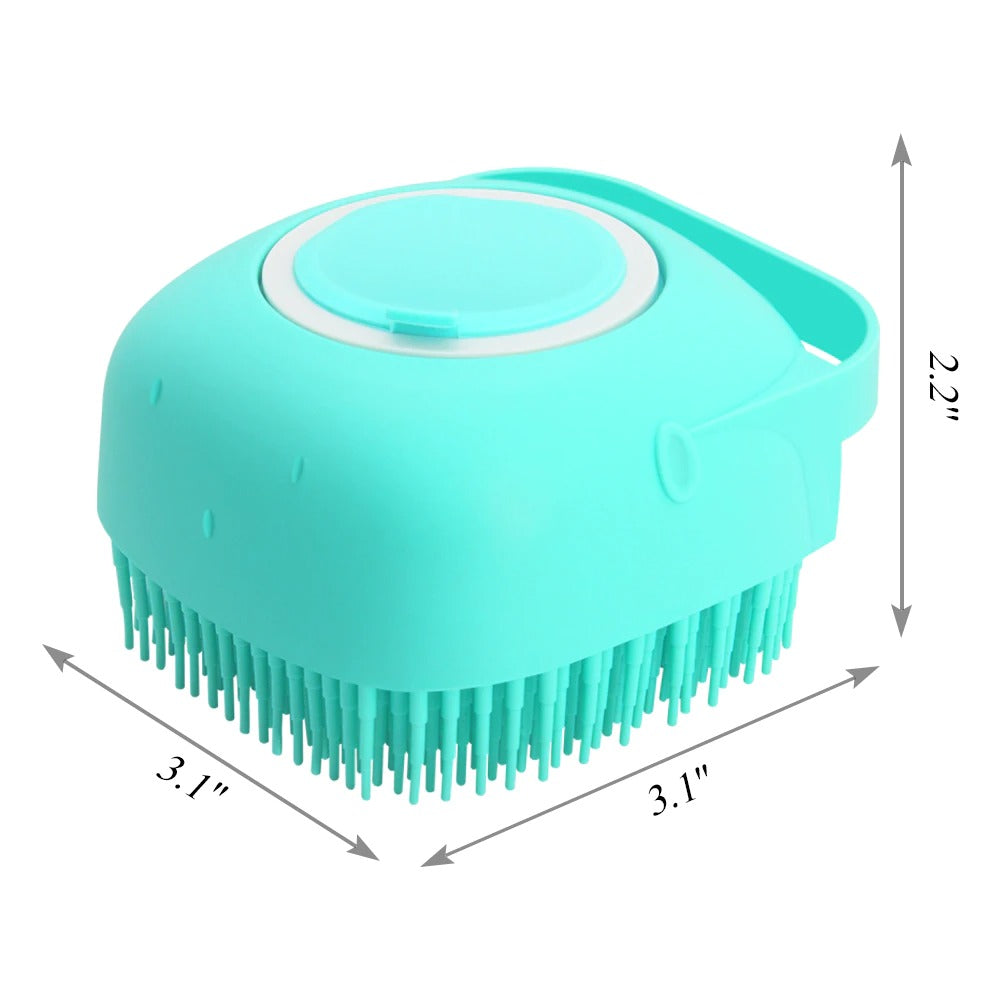Pet Shampoo Brush - Silicone Massage Grooming Tool for Dogs & Cats