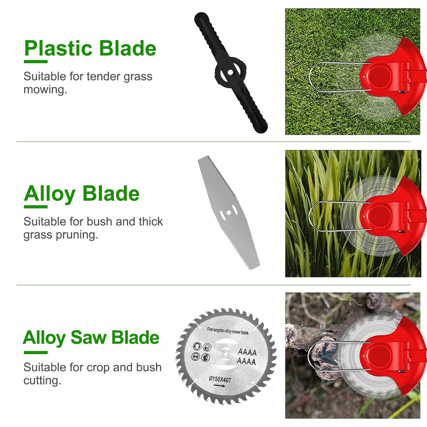 Electric Cordless Grass Trimmer - 21V Rechargeable Lawn Edger with Blades & Accessories