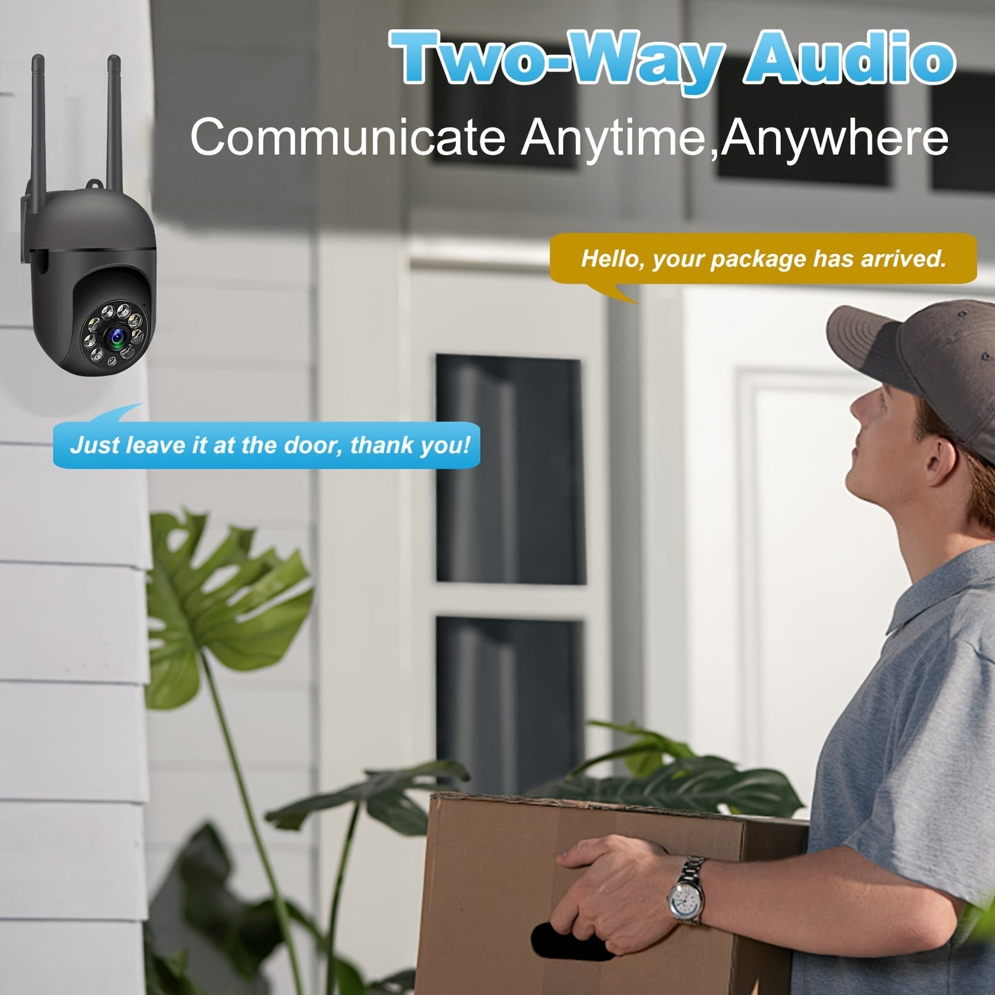 360° Wireless Outdoor Security Camera - HD 1080P WiFi Night Vision