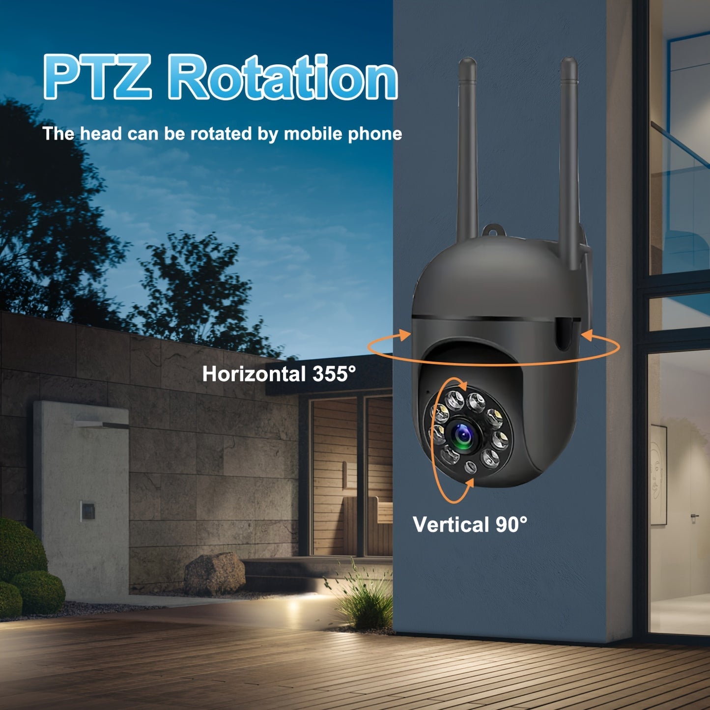 360° Wireless Outdoor Security Camera - HD 1080P WiFi Night Vision