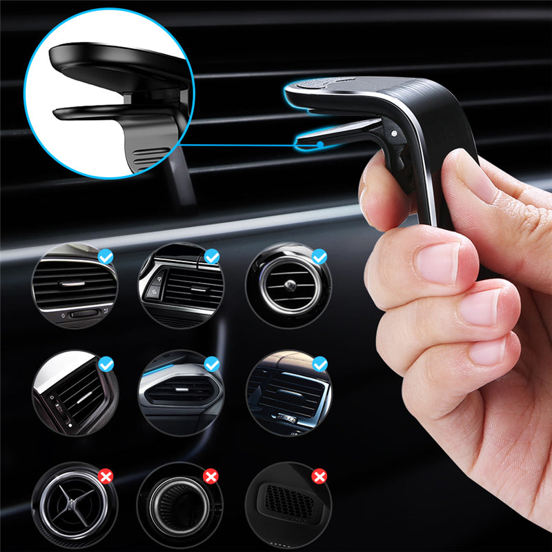 Magnetic Car Air Vent Phone Mount - 360° Rotation GPS Holder