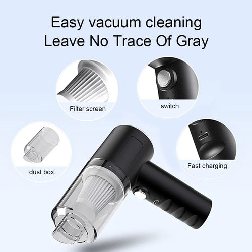 120W Cordless Handheld Vacuum - Portable Car & Home Cleaner
