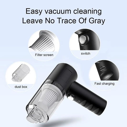 120W Cordless Handheld Vacuum - Portable Car & Home Cleaner