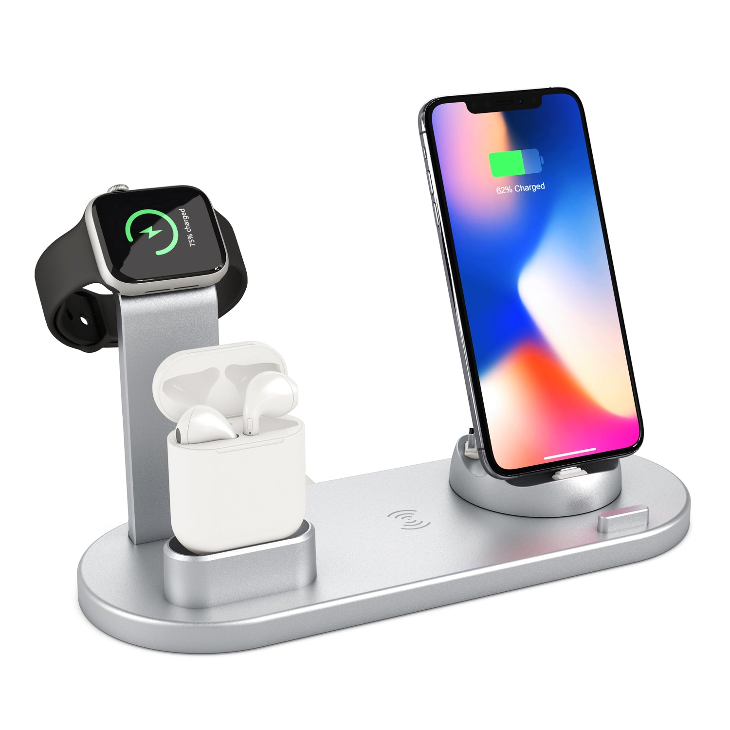 4-in-1 Wireless Charging Station for iPhone, Apple Watch & AirPods