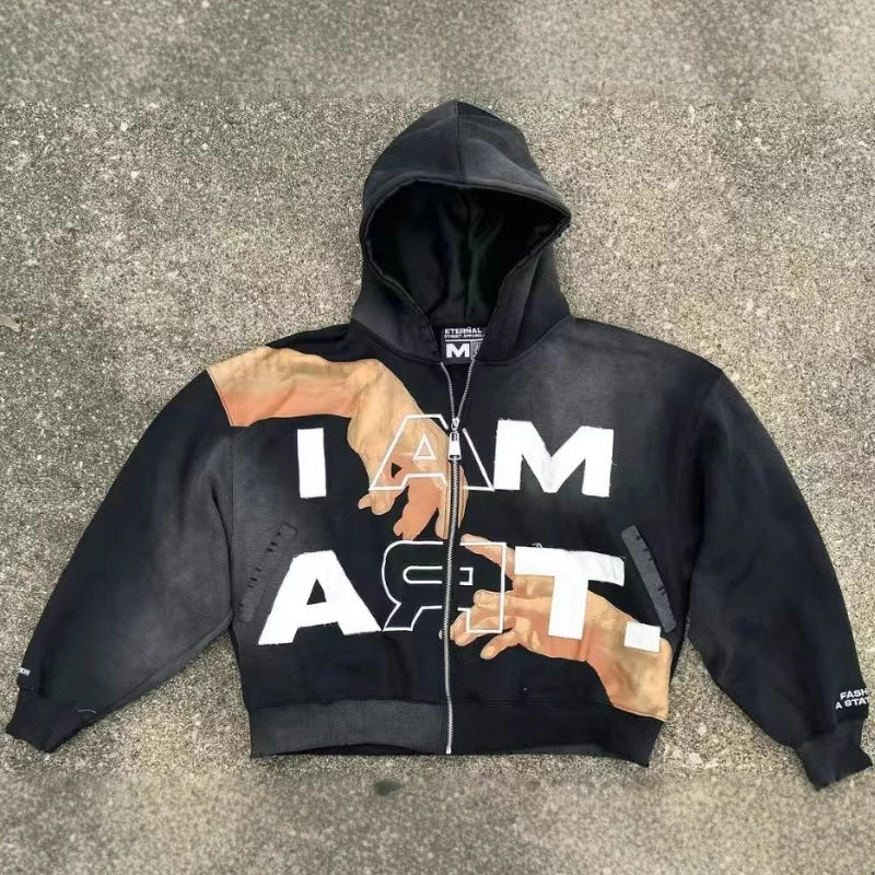 Men's Pullover Hooded Sweatshirt - Casual Streetwear Top