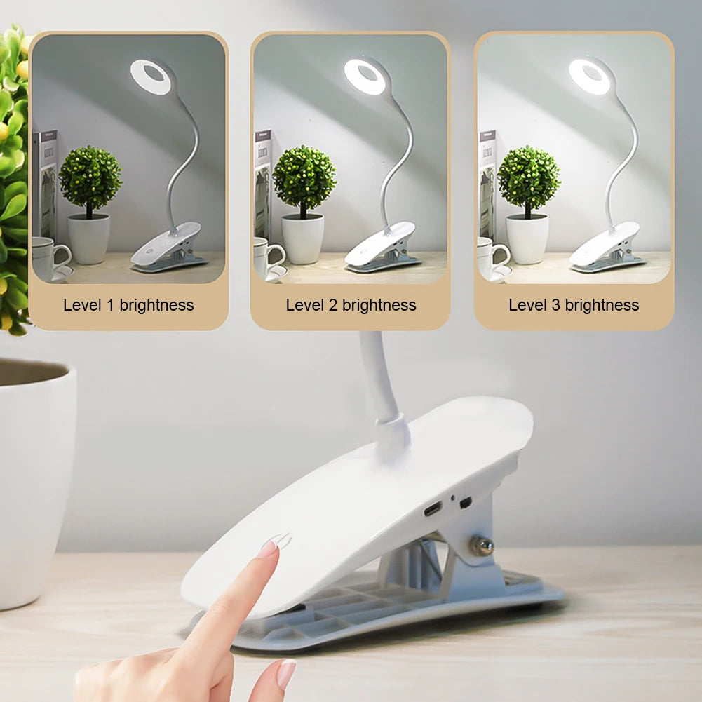 LED Desk Lamp - Flexible USB Reading Light with Touch Control