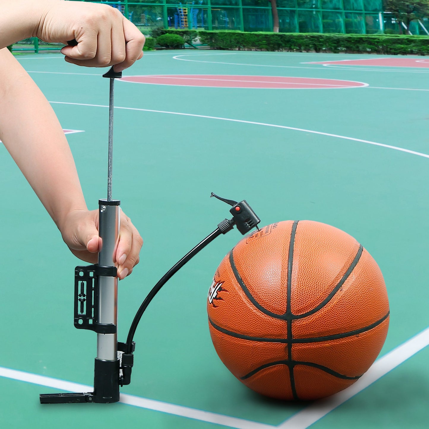 Mini Bike Inflator - Portable Bicycle Tire Pump with Frame Mount