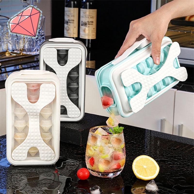 2-in-1 Silicone Ice Ball Mold & Water Bottle - Portable Ice Maker