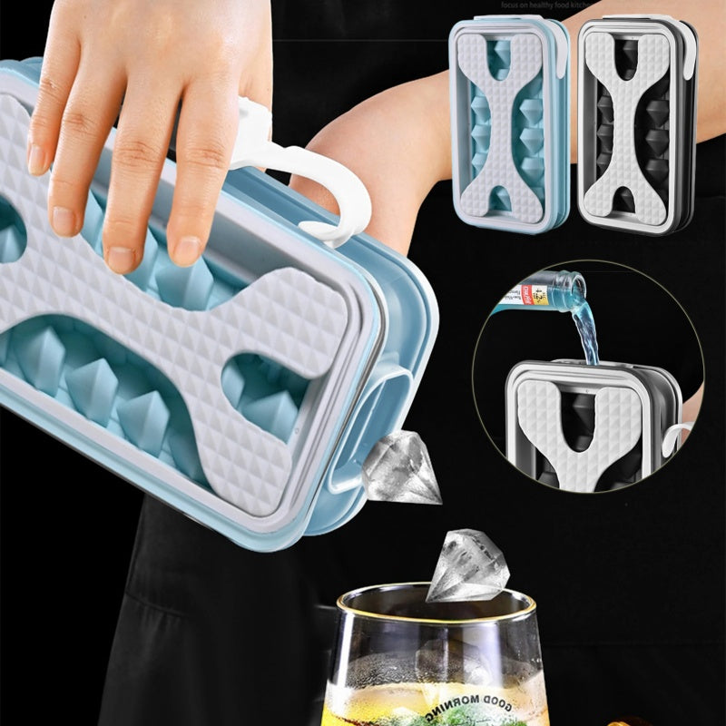 2-in-1 Silicone Ice Ball Mold & Water Bottle - Portable Ice Maker