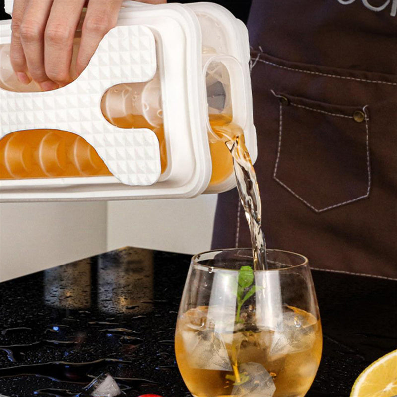 2-in-1 Silicone Ice Ball Mold & Water Bottle - Portable Ice Maker