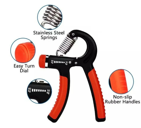 Hand Grip Strength Trainer - Adjustable Resistance Gym Exerciser