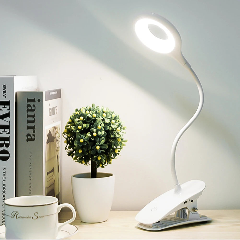 LED Desk Lamp - Flexible USB Reading Light with Touch Control