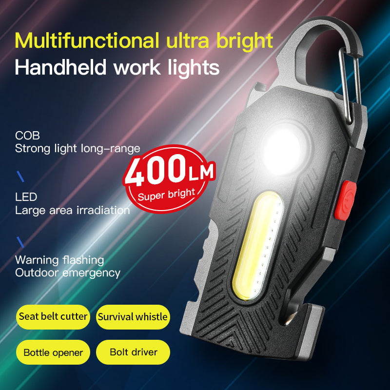 Multifunctional LED Emergency Light - 7-in-1 Survival Tool with Keychain