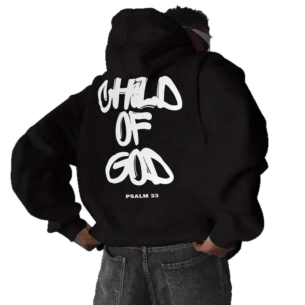 Men's Letter-Print Fleece-Lined Pullover Hoodie