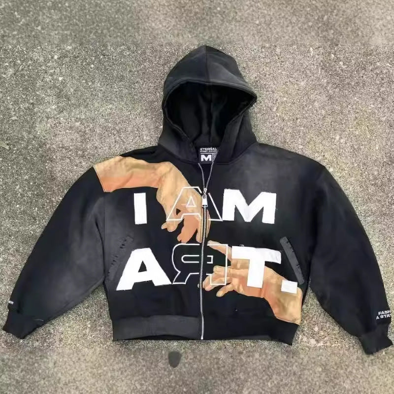Men's Pullover Hooded Sweatshirt - Casual Streetwear Top