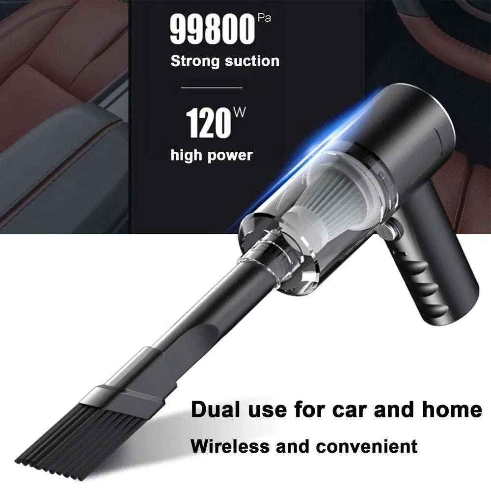 120W Cordless Handheld Vacuum - Portable Car & Home Cleaner