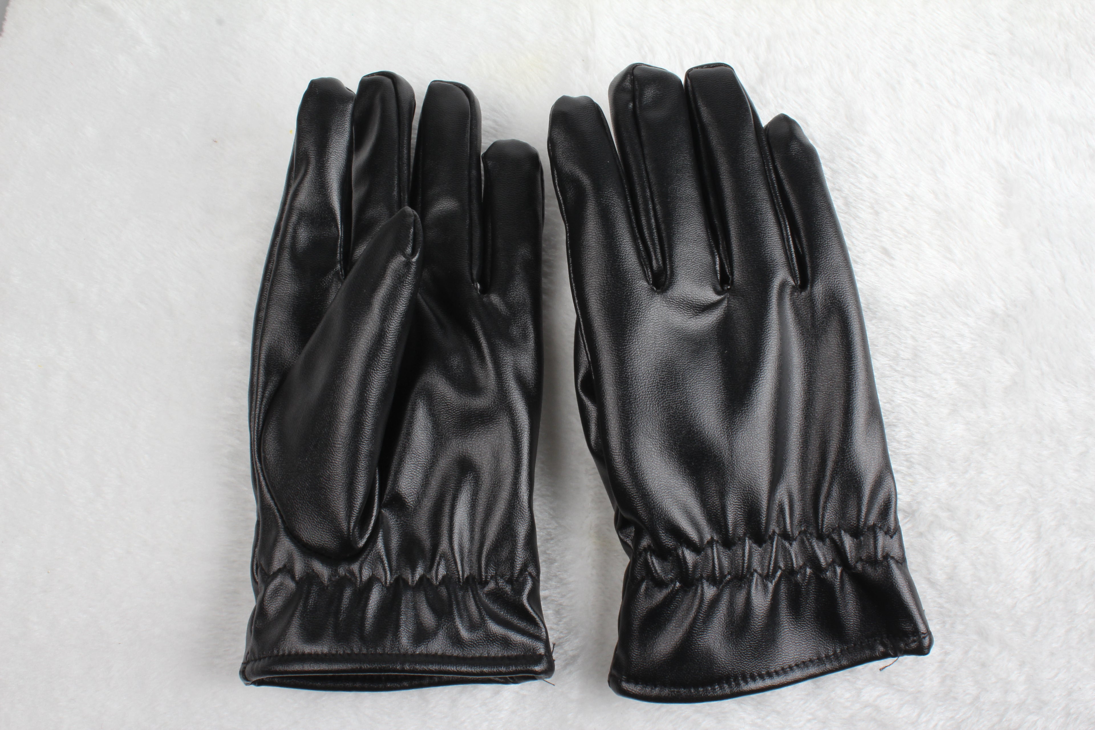Winter Leather Gloves - Windproof & Waterproof for Cycling, Skiing & Driving