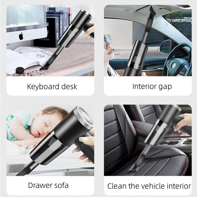 120W Cordless Handheld Vacuum - Portable Car & Home Cleaner