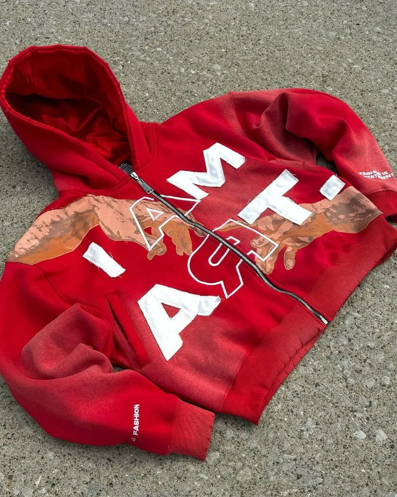 Men's Pullover Hooded Sweatshirt - Casual Streetwear Top