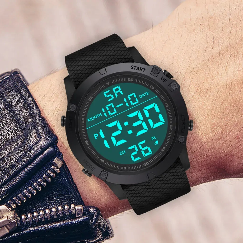 Waterproof Digital Sports Watch - Military Tactical LED Backlight Wristwatch