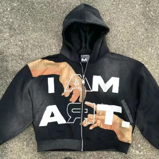 Men's Pullover Hooded Sweatshirt - Casual Streetwear Top