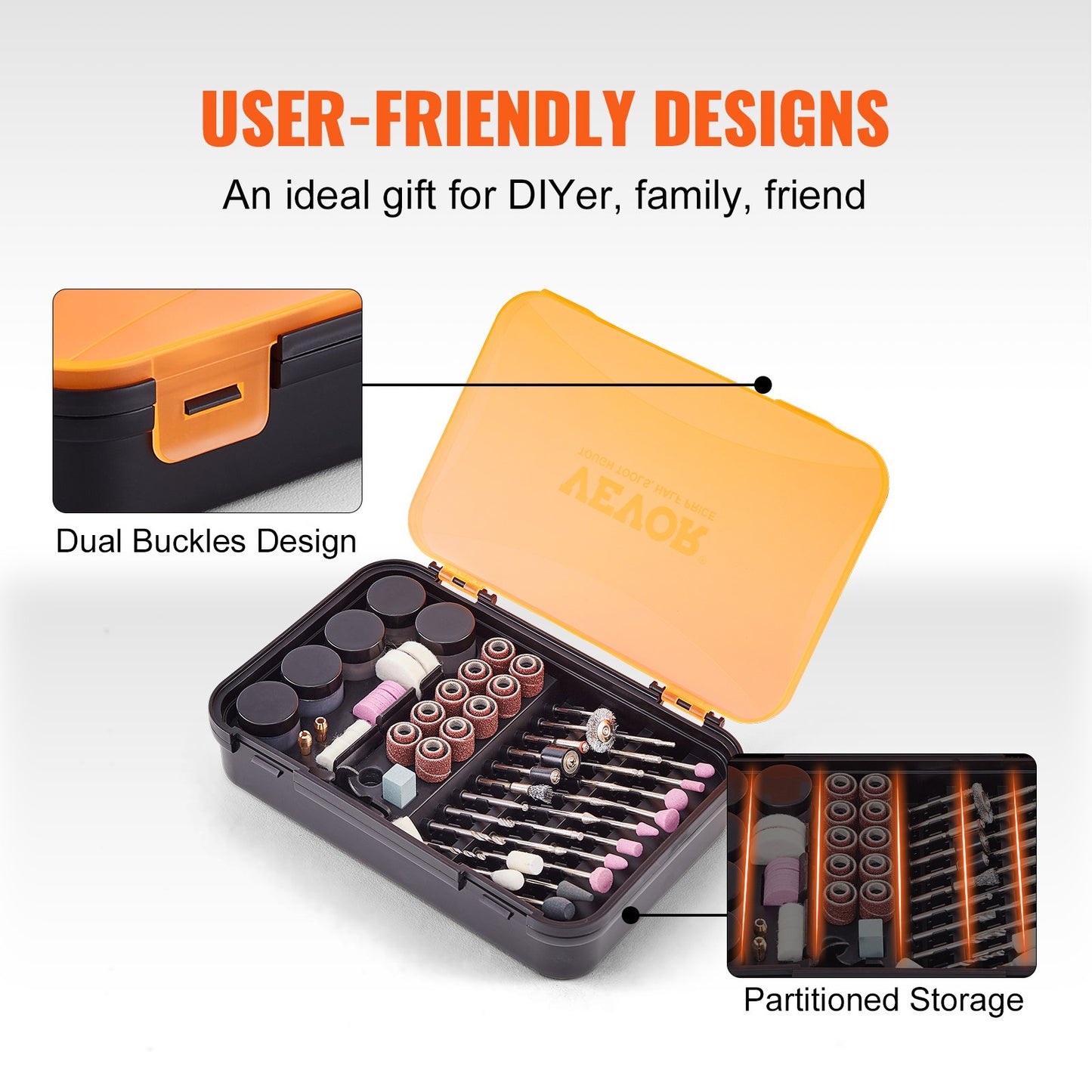 357-Piece Rotary Tool Accessory Kit - Universal 1/8" Shank for Grinding & Carving